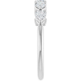 Platinum Pear Lab-Grown Diamond Five-Stone Anniversary Band – 5/8–1 1/4 CTW - view 4