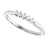 10K Gold Round Lab-Grown Diamond Five-Stone Anniversary Band – .07–1/3 CTW - White Gold - view 5