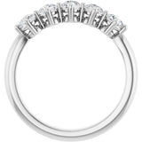 10K Gold Round Natural Diamond Five-Stone Anniversary Band – 1/3–3/4 CTW (Style 123843) - White Gold - view 2