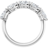 Platinum Pear Natural Diamond Five-Stone Anniversary Band – 3/4–1 1/4 CTW - view 2