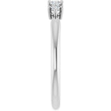 Platinum Square Natural Diamond Five-Stone Anniversary Band – 3/8–1 1/3 CTW - view 4