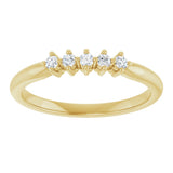 10K Gold Round Lab-Grown Diamond Five-Stone Anniversary Band – .07–1/3 CTW - Yellow Gold - view 3