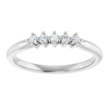 10K Gold Round Lab-Grown Diamond Five-Stone Anniversary Band – .07–1/3 CTW - White Gold - view 3