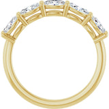 10K Gold Oval Lab-Grown Diamond Five-Stone Anniversary Band – 9/10–2 CTW - Yellow Gold - view 2