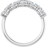 10K Gold Oval Lab-Grown Diamond Five-Stone Anniversary Band – 9/10–2 CTW - White Gold - view 2