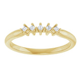 10K Gold Square Lab-Grown Diamond Five-Stone Anniversary Band – .07–3/8 CTW - Yellow Gold - view 3
