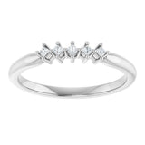 10K Gold Square Lab-Grown Diamond Five-Stone Anniversary Band – .07–3/8 CTW - White Gold - view 3