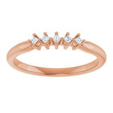 10K Gold Square Natural Diamond Five-Stone Anniversary Band – .07–1/2 CTW - Rose Gold - view 3