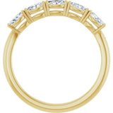 14K Gold Marquise Lab-Grown Diamond Five-Stone Anniversary Band – 1/3–1/2 CTW - Yellow Gold - view 2