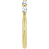 14K Gold Marquise Lab-Grown Diamond Five-Stone Anniversary Band – 1/3–1/2 CTW - Yellow Gold - view 4