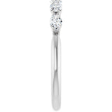 Platinum Marquise Natural Diamond Five-Stone Anniversary Band – 1/3–5/8 CTW - view 4