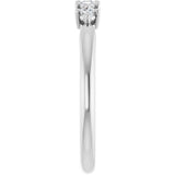 Platinum Round Natural Diamond Five-Stone Anniversary Band – 1/6–9/10 CTW - view 4