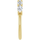 10K Gold Oval Lab-Grown Diamond Five-Stone Anniversary Band – 9/10–2 CTW - Yellow Gold - view 4