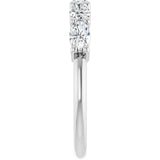 Platinum Oval Natural Diamond Five-Stone Anniversary Band – 1 1/8–1 7/8 CTW - view 4