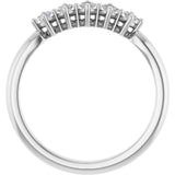 10K Gold Square Lab-Grown Diamond Five-Stone Anniversary Band – .07–3/8 CTW - White Gold - view 2