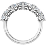 10K Gold Square Natural Diamond Five-Stone Anniversary Band – 5/8–1 9/10 CTW - White Gold - view 2