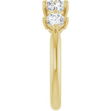 10K Gold Round Natural Diamond Five-Stone Anniversary Band – 1–1 1/2 CTW - Yellow Gold - view 4
