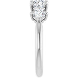 10K Gold Round Lab-Grown Diamond Five-Stone Anniversary Band – 9/10–1 5/8 CTW - White Gold - view 4