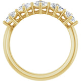 10K Gold Square Lab-Grown Diamond Five-Stone Anniversary Band – 1/2–1 9/10 CTW (Style 123843) - Yellow Gold - view 2