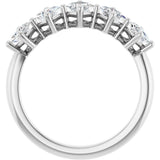 10K Gold Square Natural Diamond Five-Stone Anniversary Band – 5/8–1 9/10 CTW - White Gold - view 2