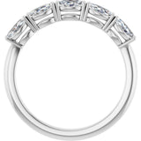 14K Gold Marquise Natural Diamond Five-Stone Anniversary Band – 1/3–5/8 CTW - White Gold - view 2
