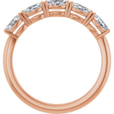 14K Gold Marquise Natural Diamond Five-Stone Anniversary Band – 1/3–5/8 CTW - Rose Gold - view 2