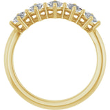 10K Gold Square Lab-Grown Diamond Five-Stone Anniversary Band – 1/2–1 9/10 CTW (Style 123843) - Yellow Gold - view 2