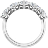 10K Gold Square Natural Diamond Five-Stone Anniversary Band – 5/8–1 9/10 CTW - White Gold - view 2