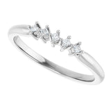 10K Gold Square Natural Diamond Five-Stone Anniversary Band – .07–1/2 CTW - White Gold - view 5