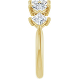 10K Gold Square Natural Diamond Five-Stone Anniversary Band – 5/8–1 9/10 CTW - Yellow Gold - view 4
