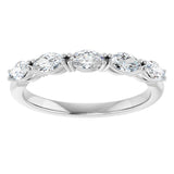 Platinum Marquise Lab-Grown Diamond Five-Stone Anniversary Band – 1/3–1/2 CTW - view 3