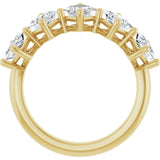 10K Gold Square Lab-Grown Diamond Five-Stone Anniversary Band – 1/2–1 9/10 CTW (Style 123843) - Yellow Gold - view 2