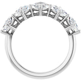 10K Gold Square Natural Diamond Five-Stone Anniversary Band – 5/8–1 9/10 CTW - White Gold - view 2