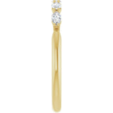 14K Gold Marquise Lab-Grown Diamond Five-Stone Anniversary Band – 1/3–1/2 CTW - Yellow Gold - view 4
