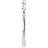 14K Gold Marquise Lab-Grown Diamond Five-Stone Anniversary Band – 1/3–1/2 CTW - White Gold - view 4