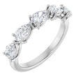 Platinum Pear Lab-Grown Diamond Five-Stone Anniversary Band – 5/8–1 1/4 CTW