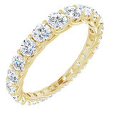 14K Gold Round Natural Diamond Woven-Design Graduated Eternity Band – nan Stones - Yellow Gold