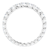 Platinum Round Natural Diamond Woven-Design Graduated Eternity Band – nan Stones - view 2