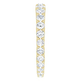 14K Gold Round Natural Diamond Woven-Design Graduated Eternity Band – nan Stones - Yellow Gold - view 4