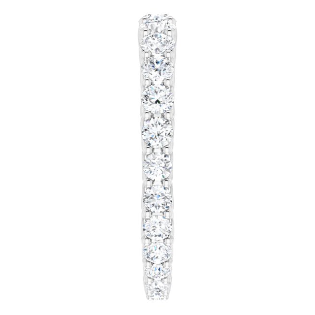 Platinum Round Natural Diamond Woven-Design Graduated Eternity Band – nan Stones - view 4