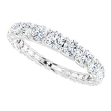 Platinum Round Natural Diamond Woven-Design Graduated Eternity Band – nan Stones - view 5
