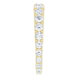 14K Gold Round Natural Diamond Woven-Design Graduated Eternity Band – nan Stones - Yellow Gold - view 4
