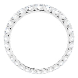 Platinum Round Natural Diamond Woven-Design Graduated Eternity Band – nan Stones - view 2