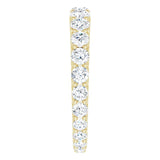 14K Gold Round Natural Diamond Woven-Design Graduated Eternity Band – nan Stones - Yellow Gold - view 4
