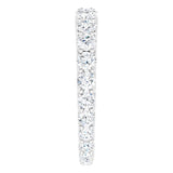 Platinum Round Natural Diamond Woven-Design Graduated Eternity Band – nan Stones - view 4