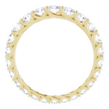 14K Gold Round Natural Diamond Woven-Design Graduated Eternity Band – nan Stones - Yellow Gold - view 2