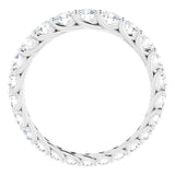 Platinum Round Natural Diamond Woven-Design Graduated Eternity Band – nan Stones - view 2