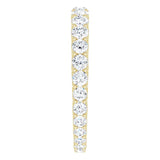 14K Gold Round Natural Diamond Woven-Design Graduated Eternity Band – nan Stones - Yellow Gold - view 4
