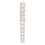 14K Gold Round Natural Diamond Woven-Design Graduated Eternity Band – nan Stones - Rose Gold - view 4