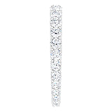 Platinum Round Natural Diamond Woven-Design Graduated Eternity Band – nan Stones - view 4